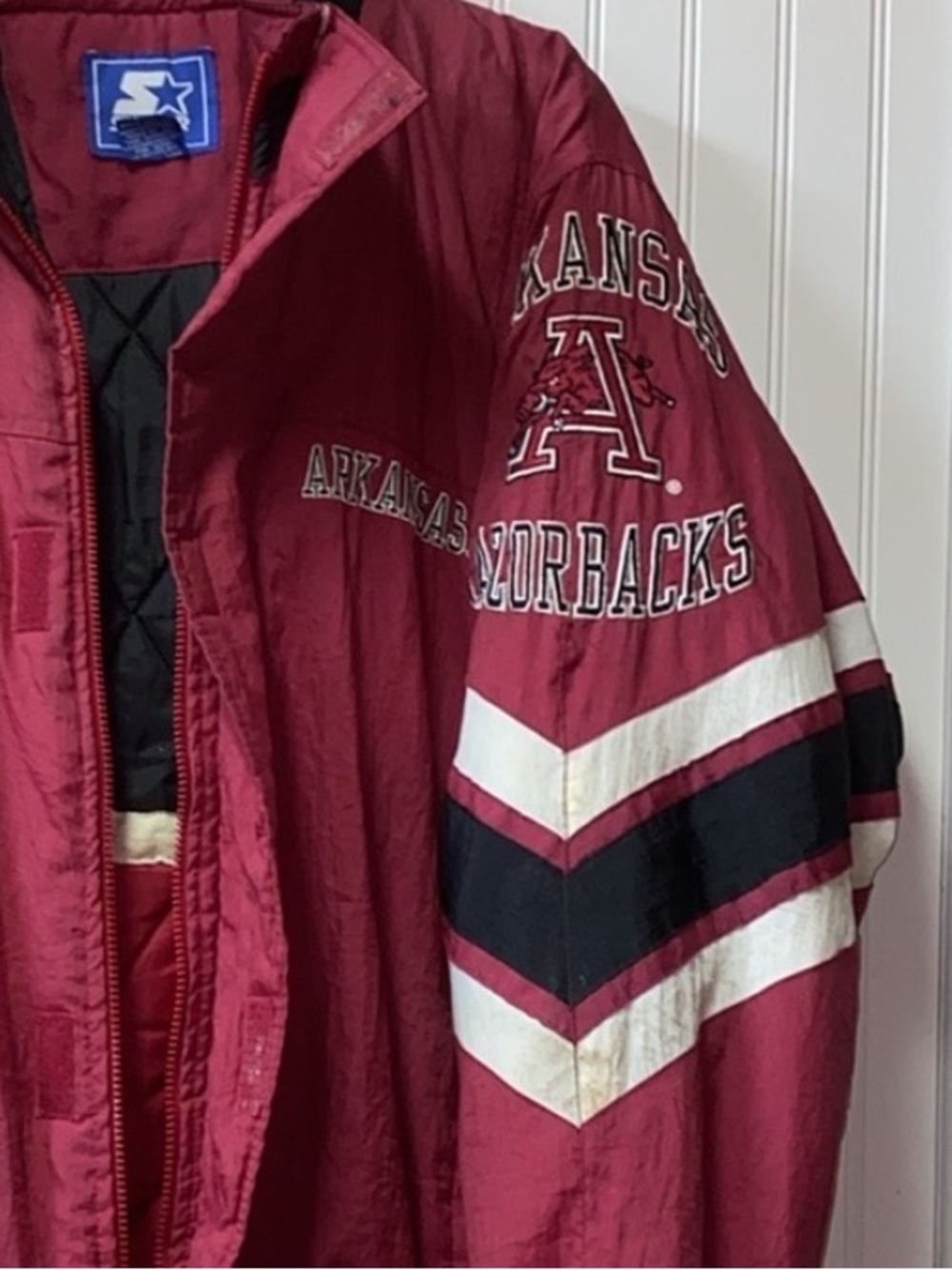 90s Arkansas Razorbacks Jacket Coat XL Vintage Starter